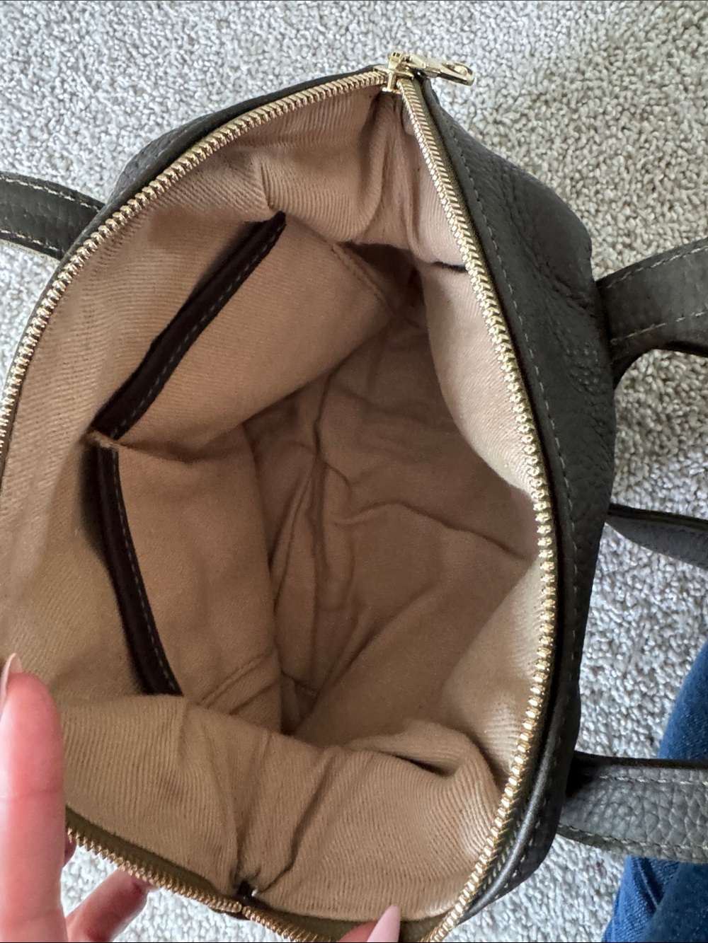 Parker Clay olive green leather bag - Picture 4 of 7